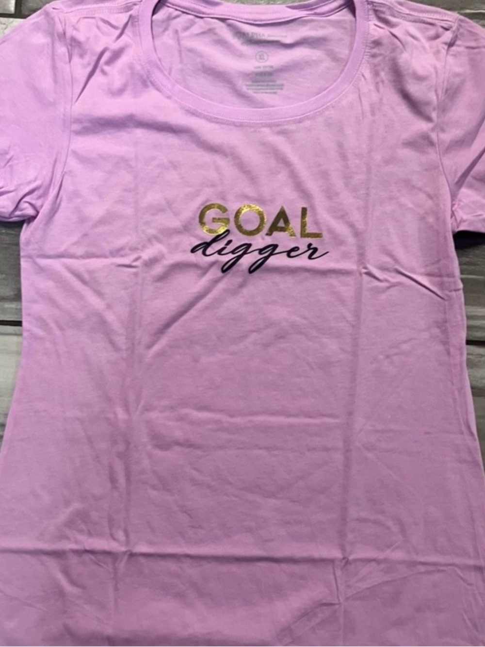 love, Fire Lilac Tee with Gold Script